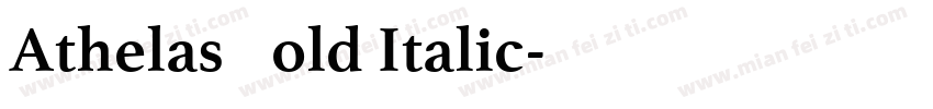 Athelas Bold Italic字体转换